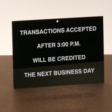 Image of item: Transactions After Wall Sign