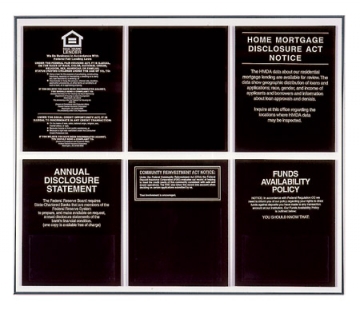 Image of item: Aluminum Frame for (5) 11x14 Acrylic Mandatory Signs