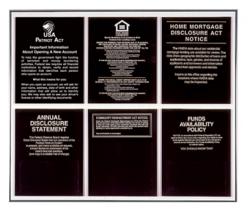 Image of item: Aluminum Frame for (6) 11x14 Acrylic Mandatory Signs