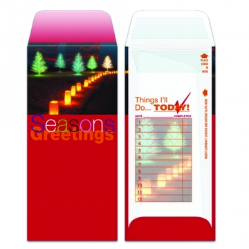 Image of item: Holiday Drive-Up Envelopes - Seasons Greetings Trees and Candle Bags