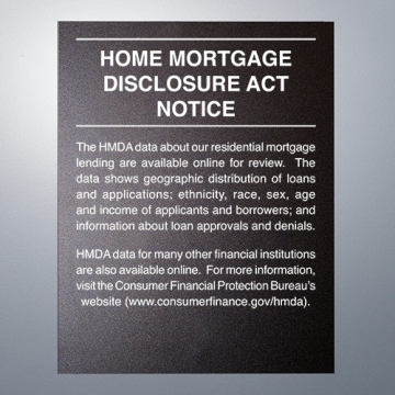 Image of item: Home Mortgage Disclosure Sign - 11W x 14H Magnetic