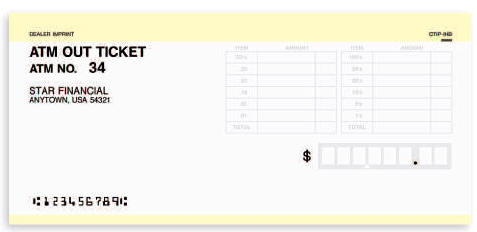 ATM Cash In Out Ticket