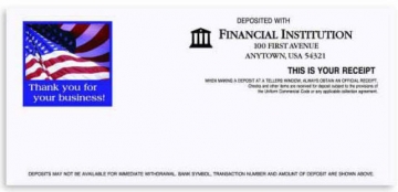 Image of item: Teller Receipts Patriotic Thanks