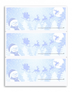 Image of item: Laser Checks with a Holiday Design - Three Position