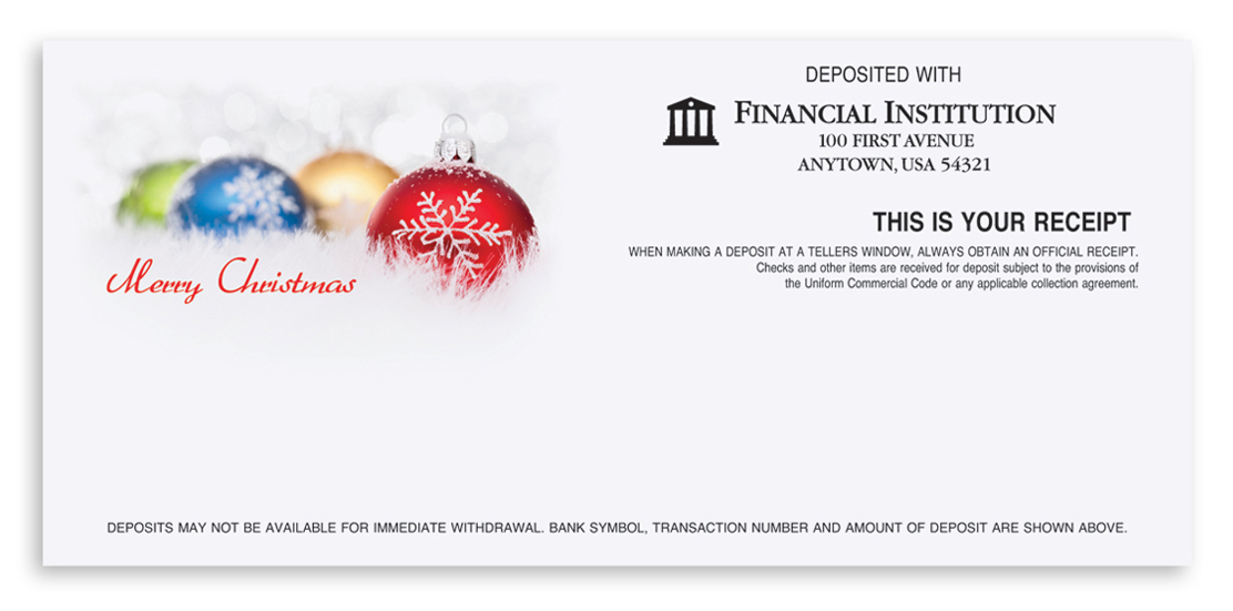 Image of item: Holiday Teller Receipts - Merry Christmas Candy Canes