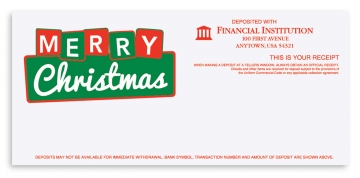 Image of item: Holiday Teller Receipts - Merry Christmas Blocks