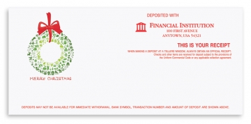 Image of item: Holiday Teller Receipts - Merry Christmas Wreath