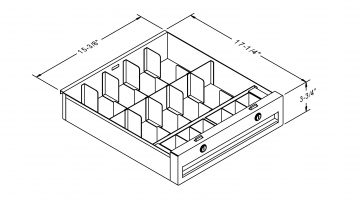 Image of item: Fenco Cash Drawer - 10 CASH/6 COIN COMPARTMENTS