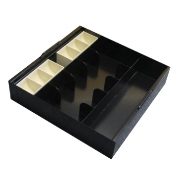 Image of item: Metal Cash Tray - 5 Cash Compartments, 1 Storage Compartment, 6 Coin Scoops