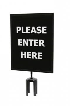 Image of item: Black Sign Frame 'Please Enter Here' Single Sided 11Wx14H