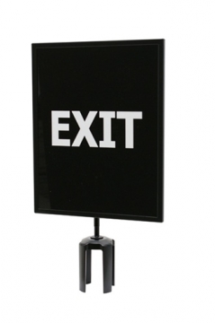 Image of item: Black 'Exit' Double Sided Sign Size 11" x 14"