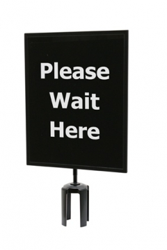 Image of item: Black Sign Frame 'Please Wait Here' Size:11"x14"