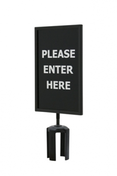 Image of item: Black Sign Frame 'Please Enter Here' Single Sided 7Wx11H