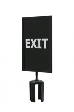 Image of item: Black 'Exit' Double Sided Sign Size 7" x 11"