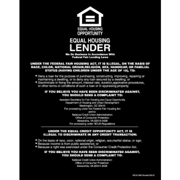 Image of item: Equal Housing Lender Credit Unions