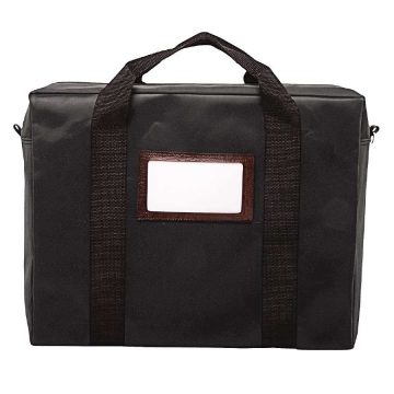 Image of item: 18W x 14H x 4D Briefcase Style Courier Bag with Handles - Laminated Nylon
