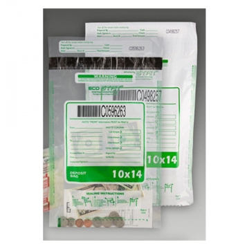 Image of item: 10W x 14H, Clear Deposit Bags - 100/CTN