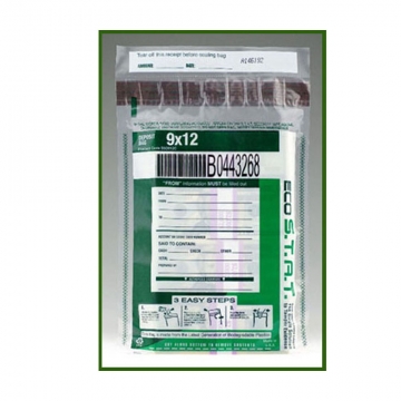 Image of item: Bank Deposit Bags, 9W x 12H, Cash Bag - Clear - 100/CTN