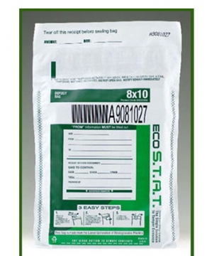 Image of item: 8W x 10.5H White Bank Deposit Bags - 100/CTN