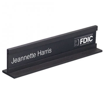 Image of item: Large Black Name Holder - Matte 11H x 3W