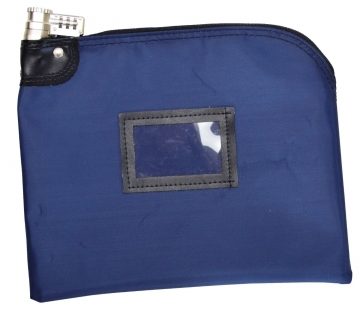 Image of item: 12W x 9H - Combination Locking Bank Bag with Cardholder in Laminated Nylon