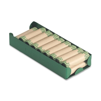 Image of item: Dime Aluminum Coin Tray $.10 Green - 20/RL Holds $100