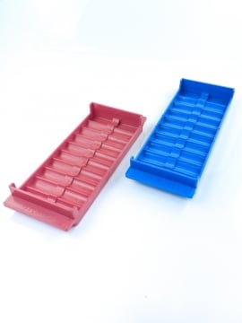 Image of item: Nickel Double-Duty Coin Trays - Blue - with Rib