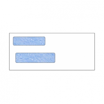 Image of item: 3-3/4 x 8-5/8 Double Window Envelopes with Blue Tint