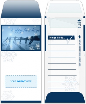 Image of item: Holiday Drive-Up Envelopes - Ice Skaters Happy