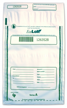 Image of item: EcoLok tamper-evident bags - White 9 x 12 with pocket - 500/CTN