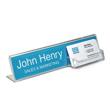Image of item: Acrylic Nameplate Holder with Business Card Pocket