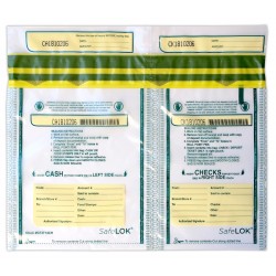 Image of item: 13.5W x 10H, SafeLok Horizontal Twin Deposit Bag - 500/CTN