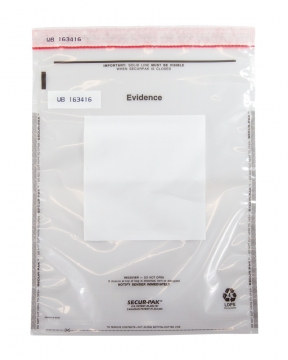 Image of item: 12 x 16 Plastic Evidence Bags with Write on Block  Secur-Pak