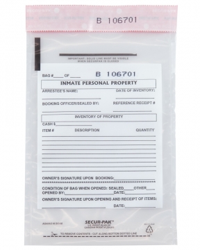 Image of item: Plastic Inmate Property Bag 6x9 Secur-Pak