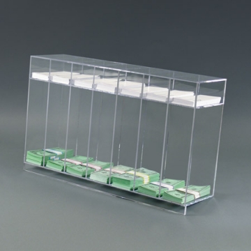 Image of item: 14 Pocket Acrylic Currency Sorter with Slanted Back