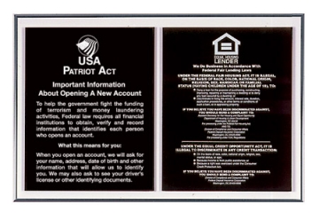 Image of item: Aluminum Frame for (2) 11x14 Acrylic Mandatory Signs