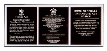 Image of item: Aluminum Frame for (3) 11x14 Acrylic Mandatory Signs