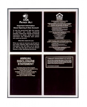 Image of item: Aluminum Frame for (4) 11x14 Acrylic Mandatory Signs