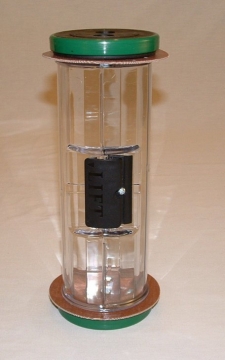 Image of item: Pneumatic Tube Straight Body Carrier, Clear Green Ends 4.5"