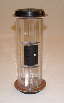 Image of item: Pneumatic Tube Straight Body Carrier Clear, Black Ends 4.5