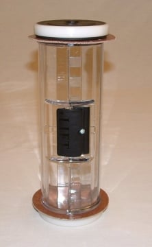 Image of item: Pneumatic Tube Straight Body Carrier, Clear White Ends 4.5"