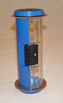Image of item: Pneumatic Tube Straight Body Carrier, Half Colored Blue 4.5"