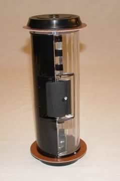 Image of item: Pneumatic Tube Straight Body Carrier, Half Colored Black 4.5